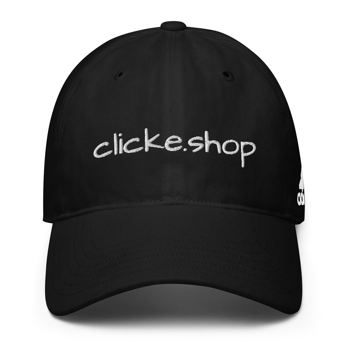 clicke.shop Performance Golf Cap (adidas Black w/White)