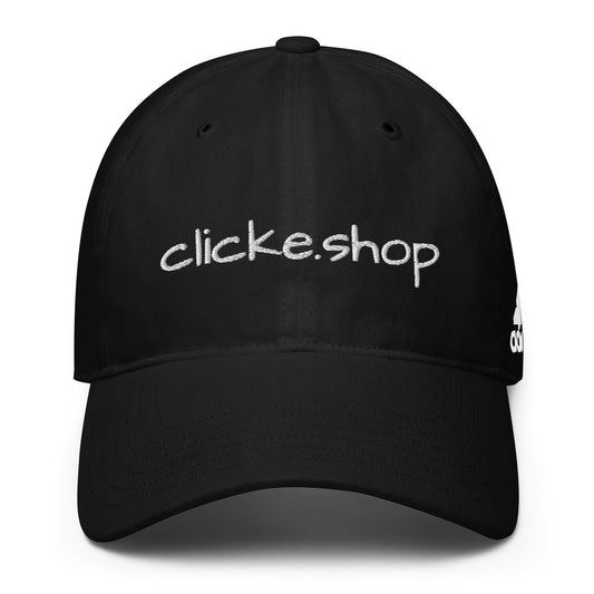 clicke.shop Performance Golf Cap (adidas Black w/White)