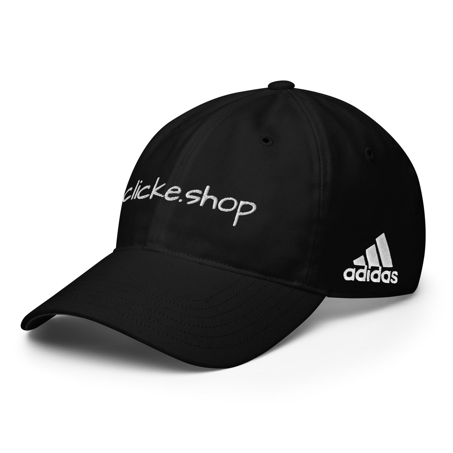 clicke.shop Performance Golf Cap (adidas Black w/White)