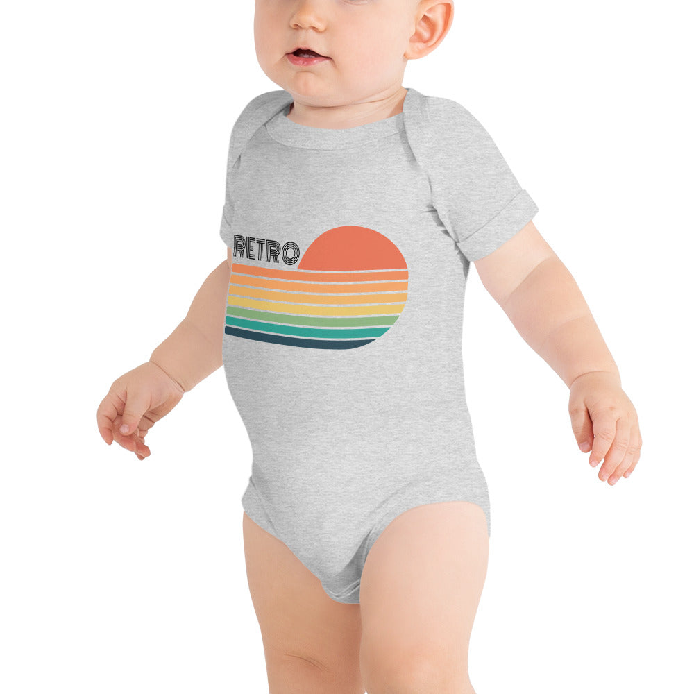 Retro Sunset - Baby Short Sleeve One Piece