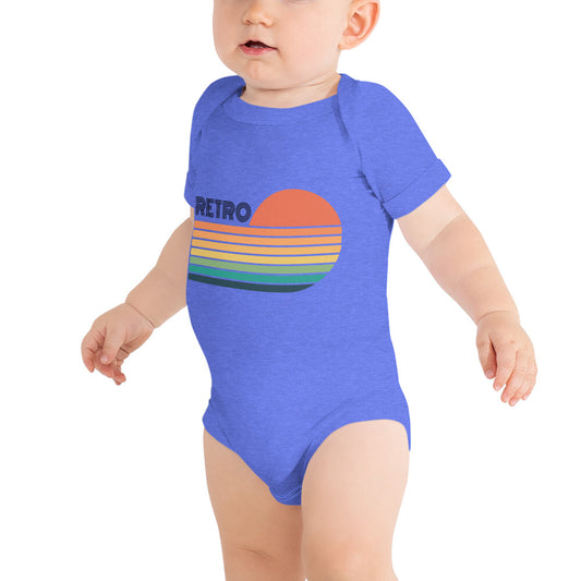 Retro Sunset - Baby Short Sleeve One Piece