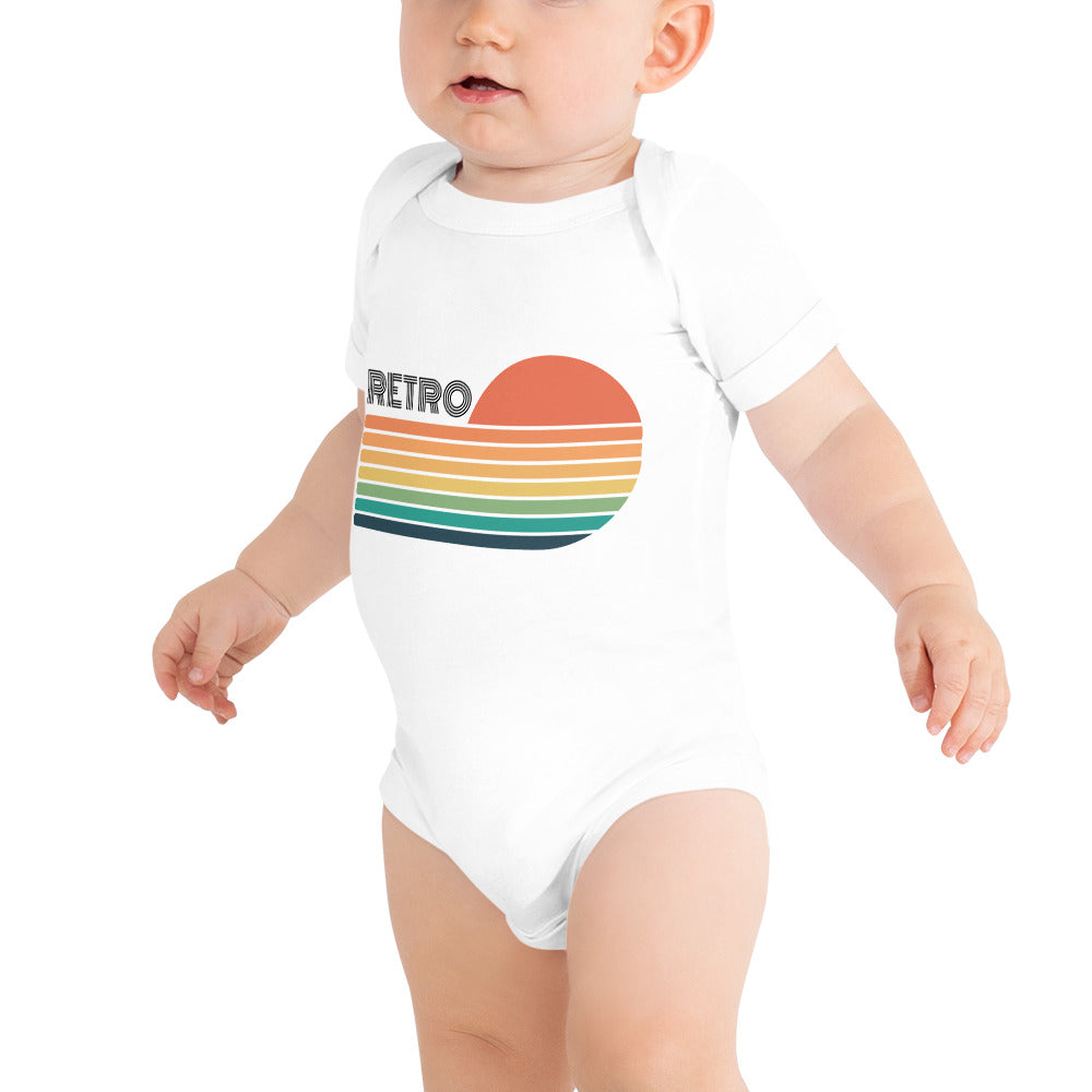 Retro Sunset - Baby Short Sleeve One Piece