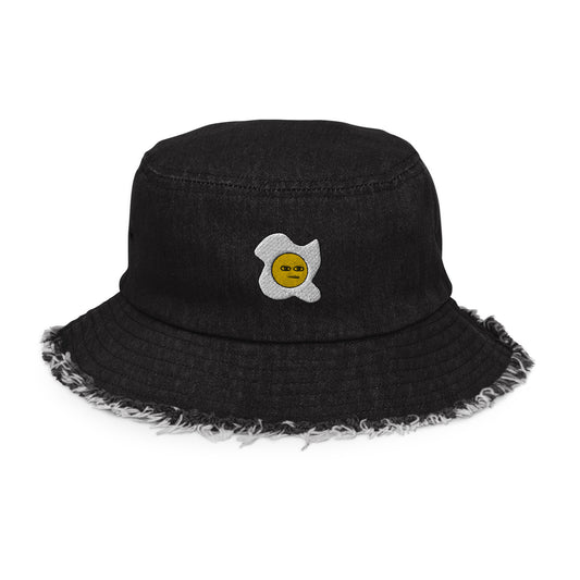 Gary the Egg Distressed Denim Bucket Hat