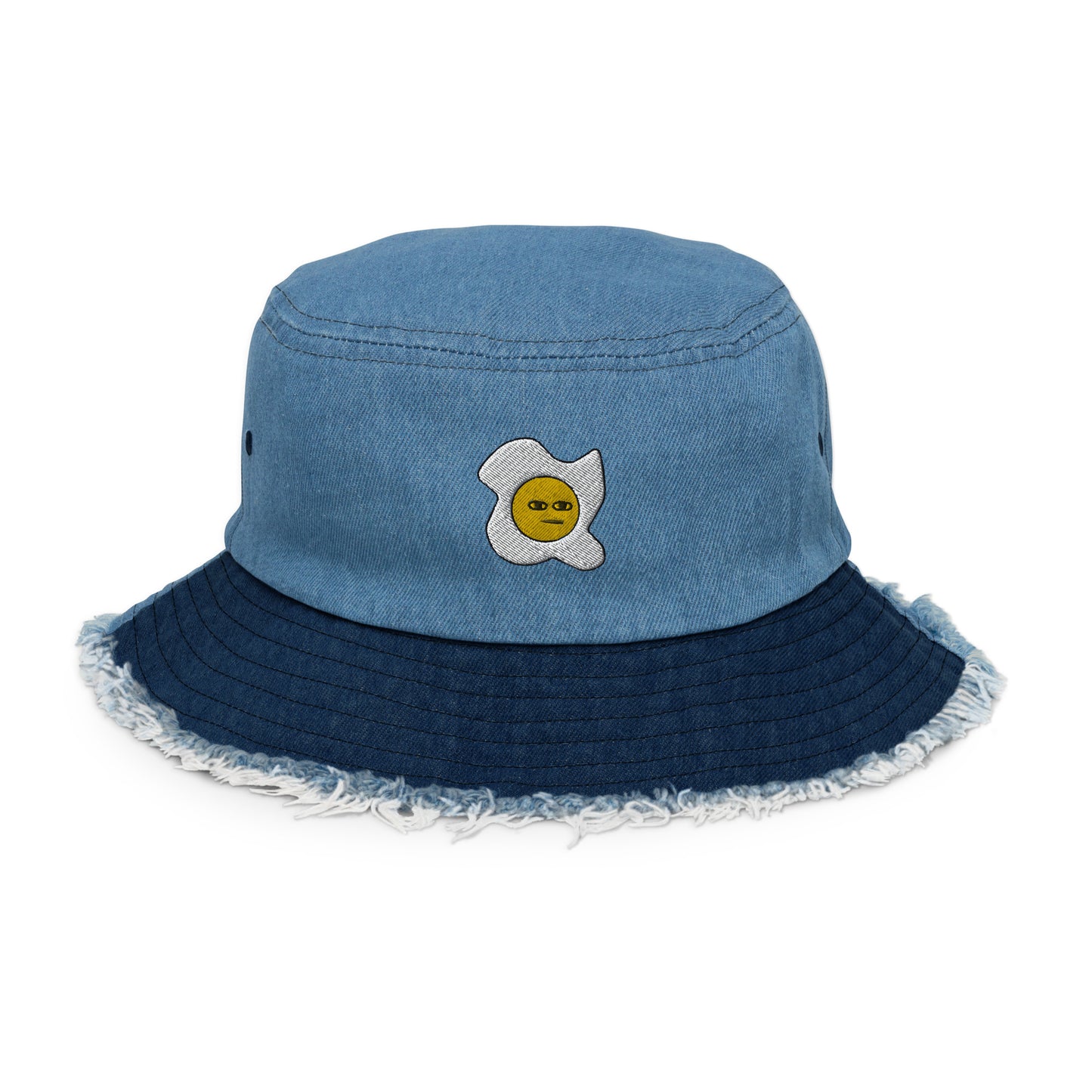 Gary the Egg Distressed Denim Bucket Hat