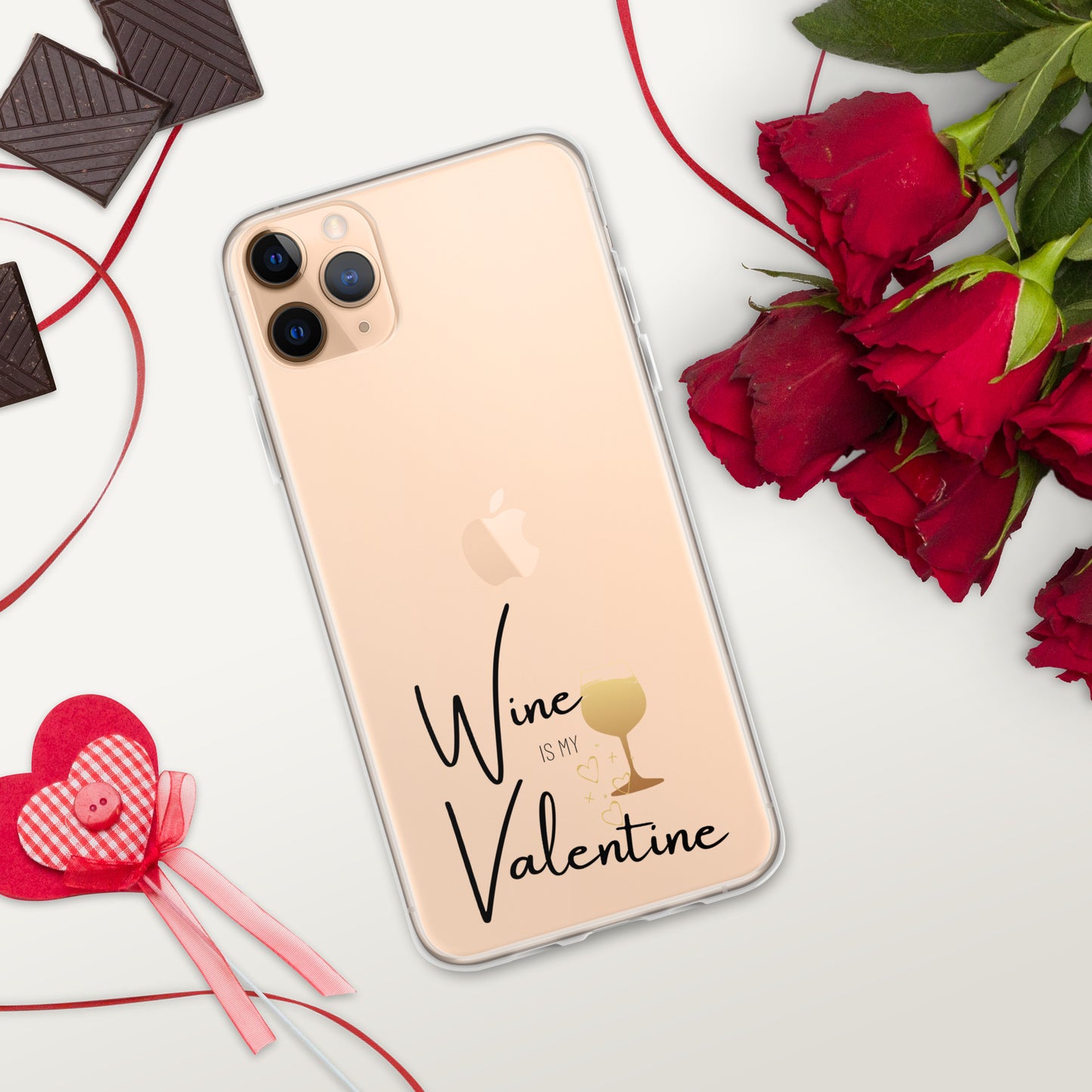 Wine is my Valentine - iPhone Case