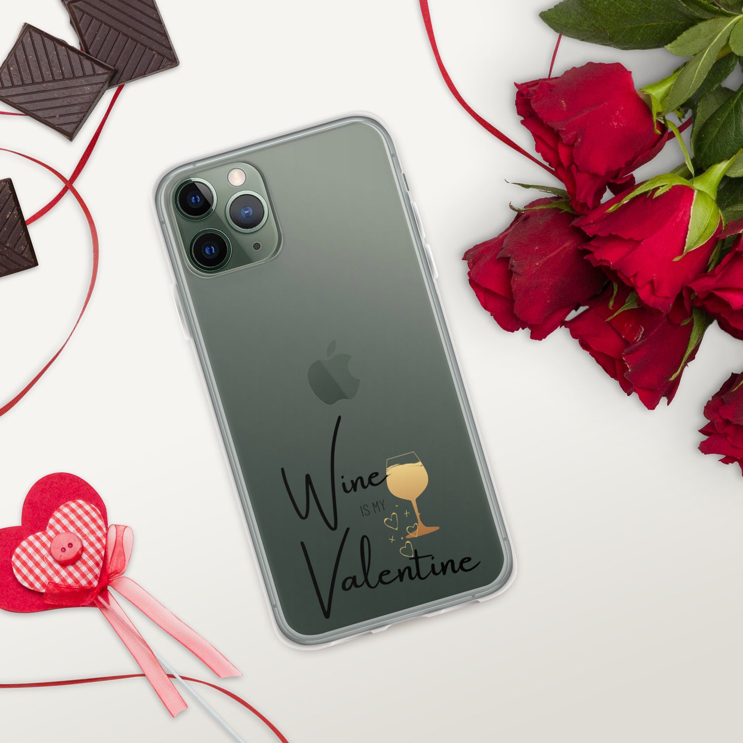 Wine is my Valentine - iPhone Case