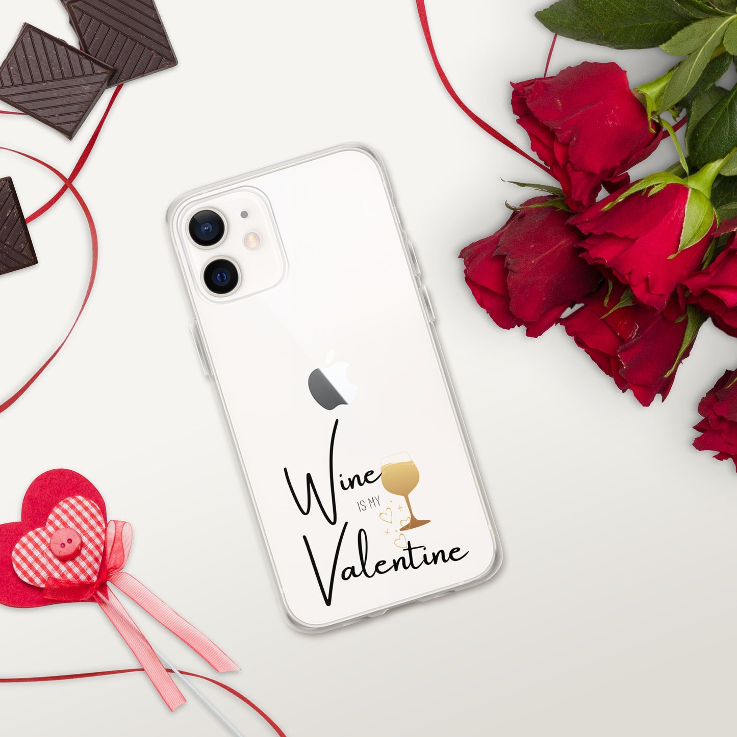 Wine is my Valentine - iPhone Case