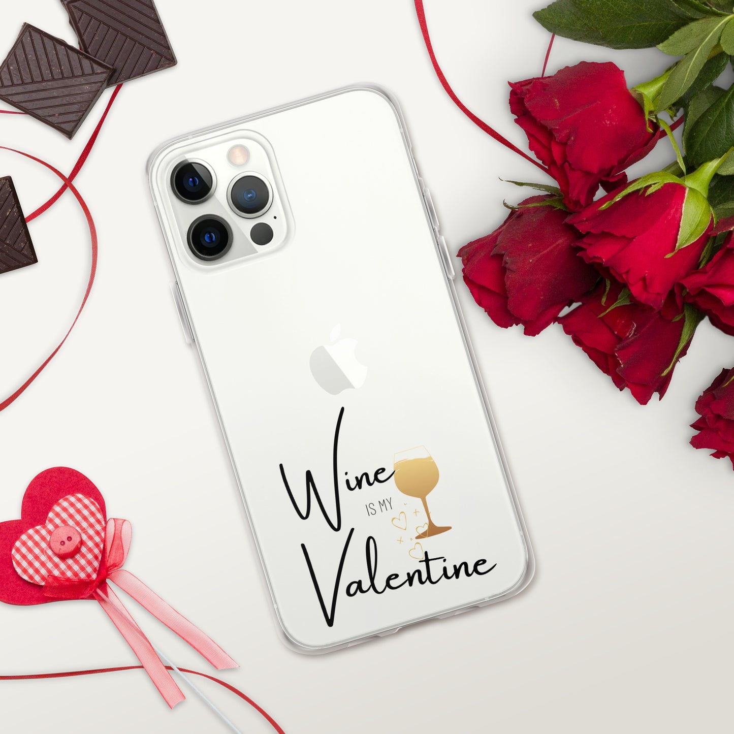 Wine is my Valentine - iPhone Case