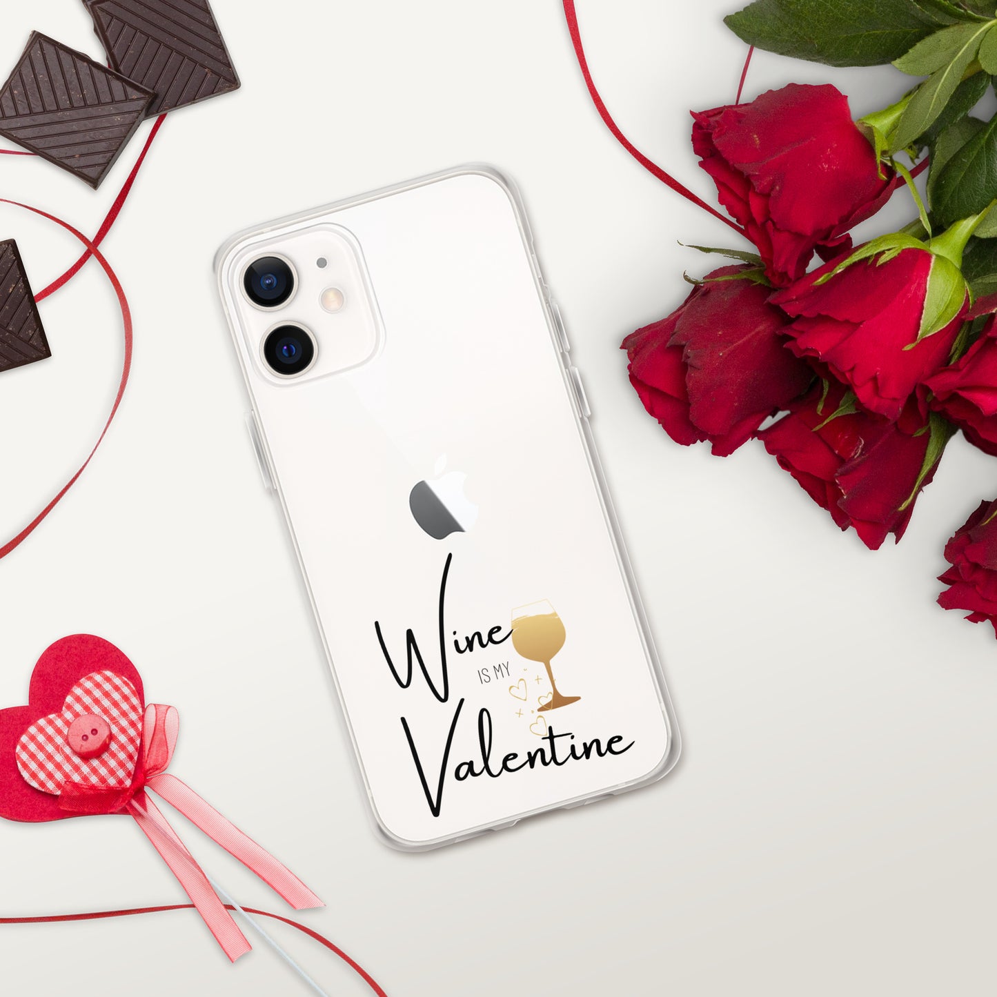 Wine is my Valentine - iPhone Case