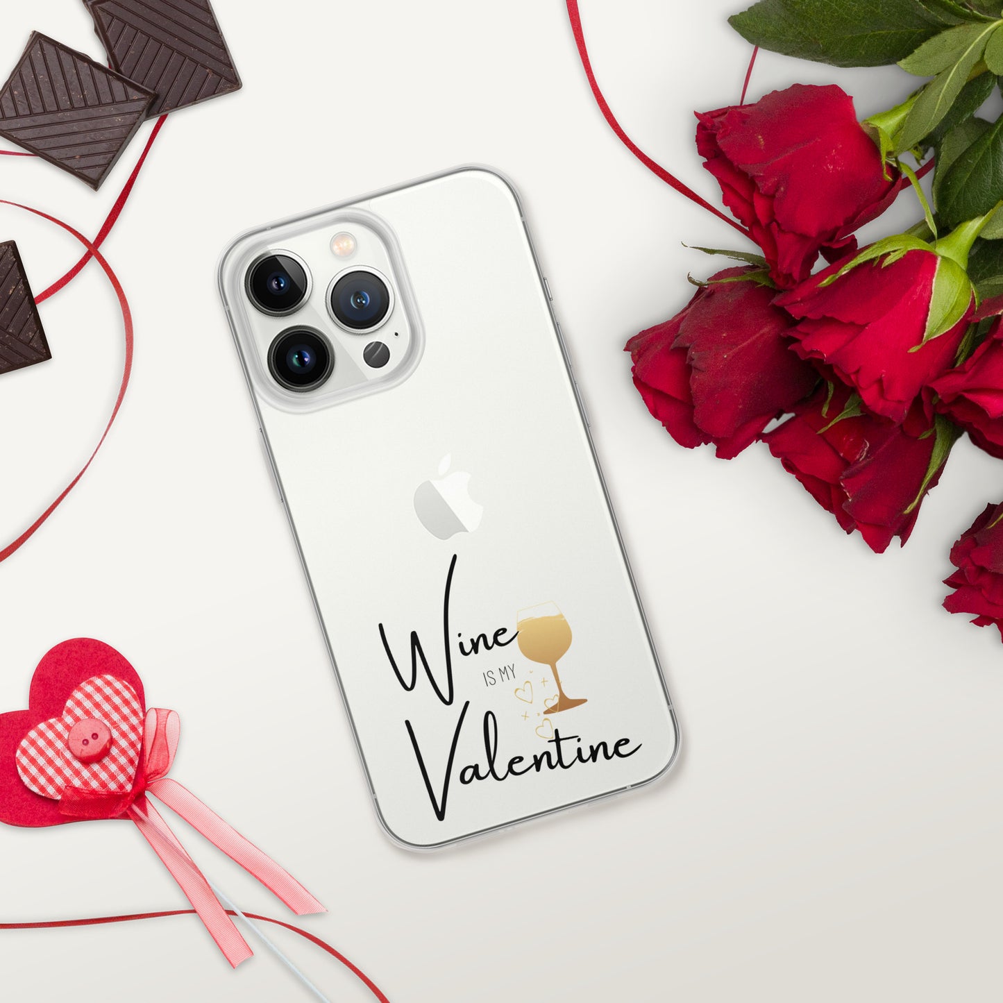 Wine is my Valentine - iPhone Case