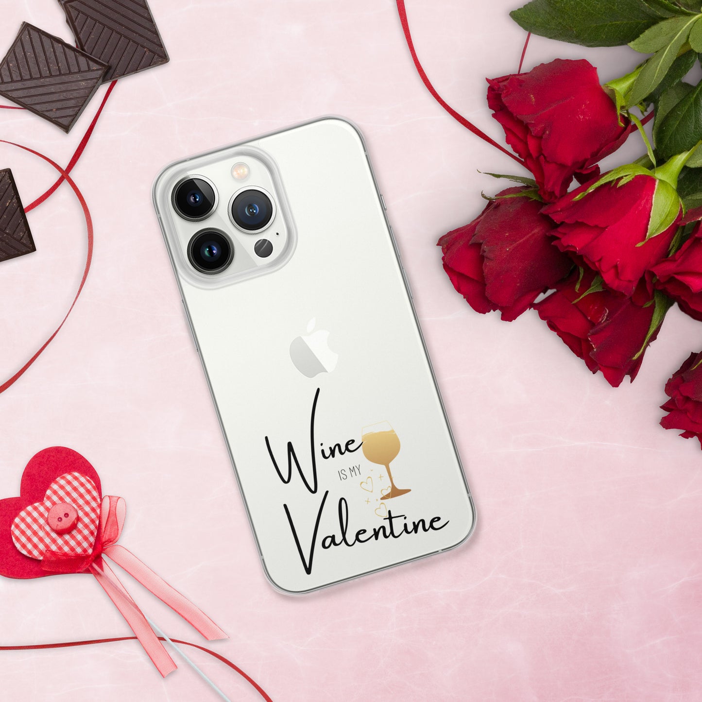 Wine is my Valentine - iPhone Case