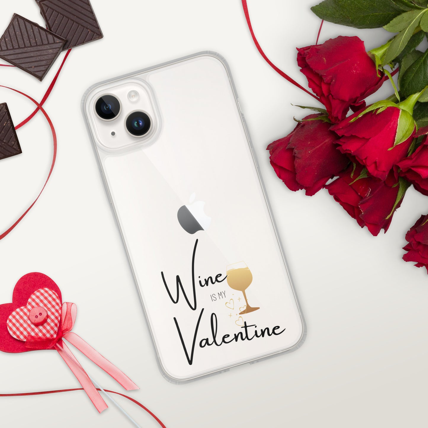 Wine is my Valentine - iPhone Case