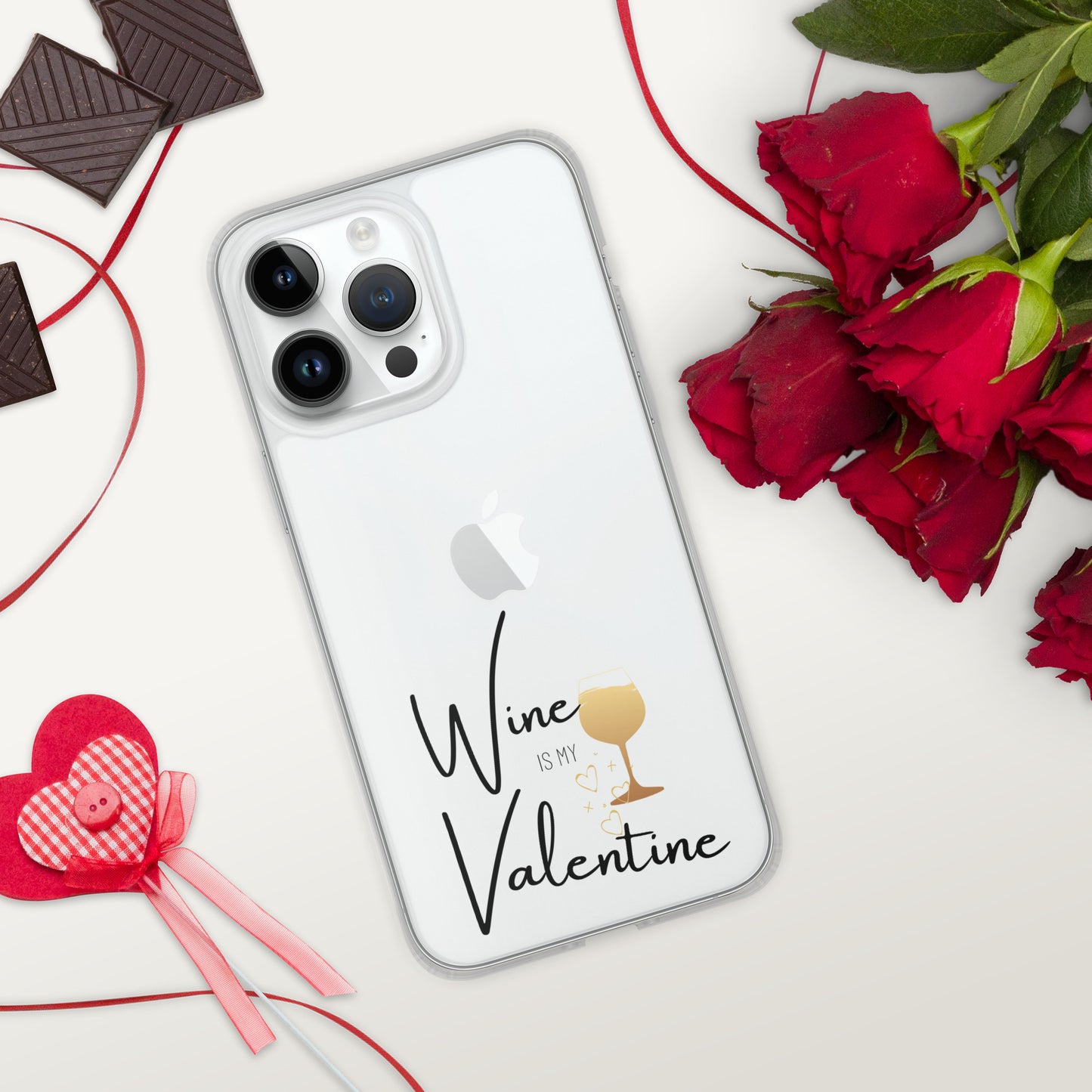 Wine is my Valentine - iPhone Case