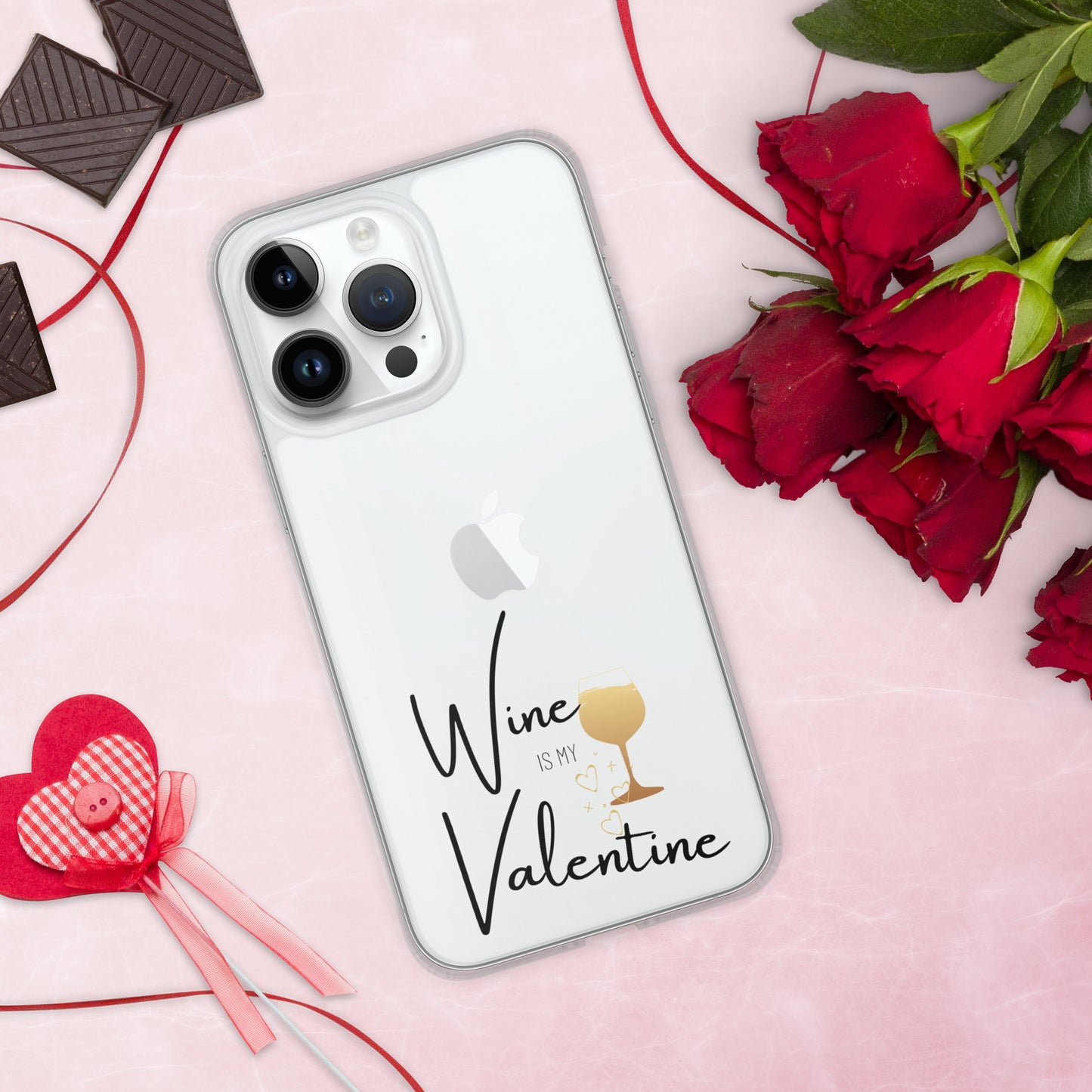 Wine is my Valentine - iPhone Case