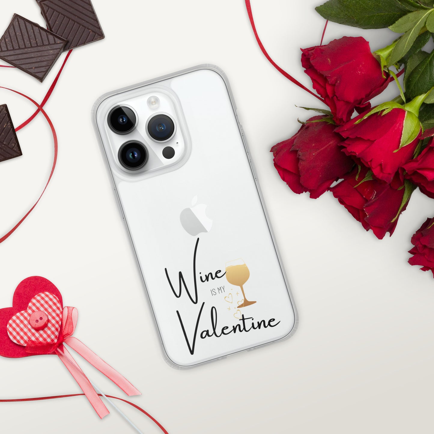 Wine is my Valentine - iPhone Case