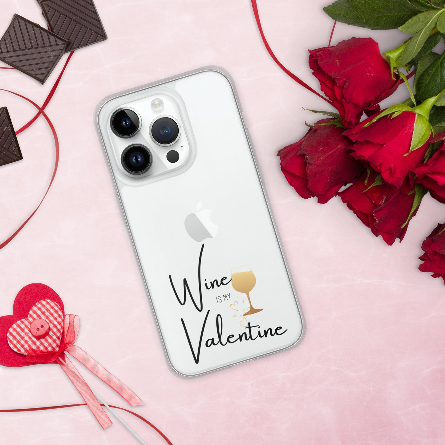 Wine is my Valentine - iPhone Case