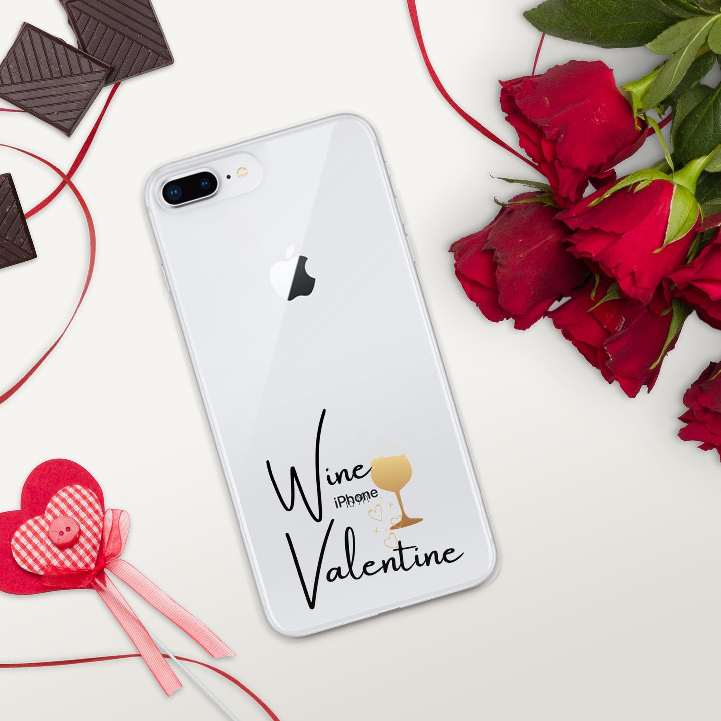 Wine is my Valentine - iPhone Case