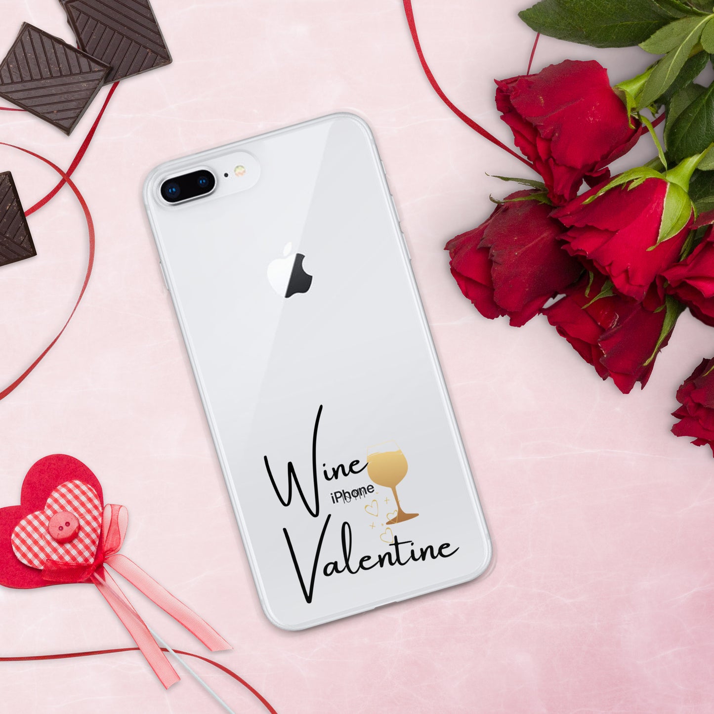 Wine is my Valentine - iPhone Case