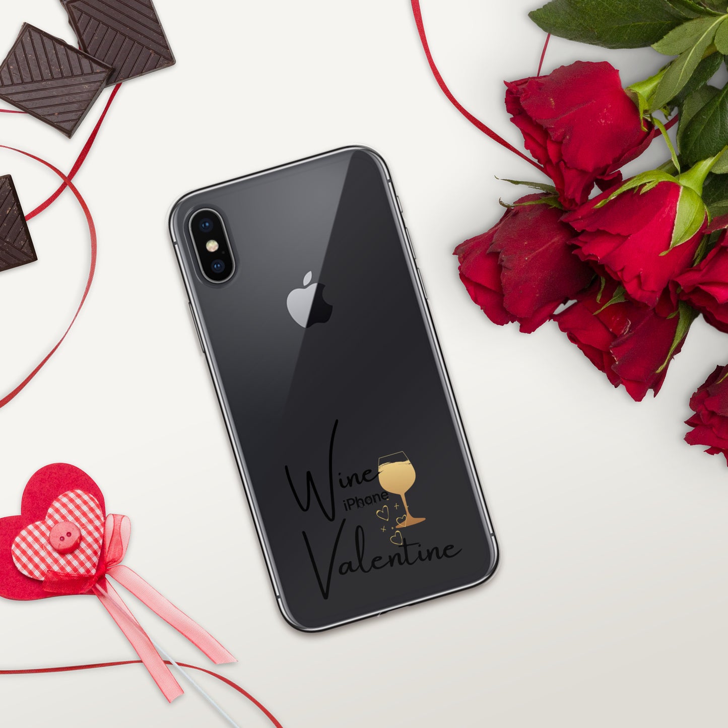 Wine is my Valentine - iPhone Case