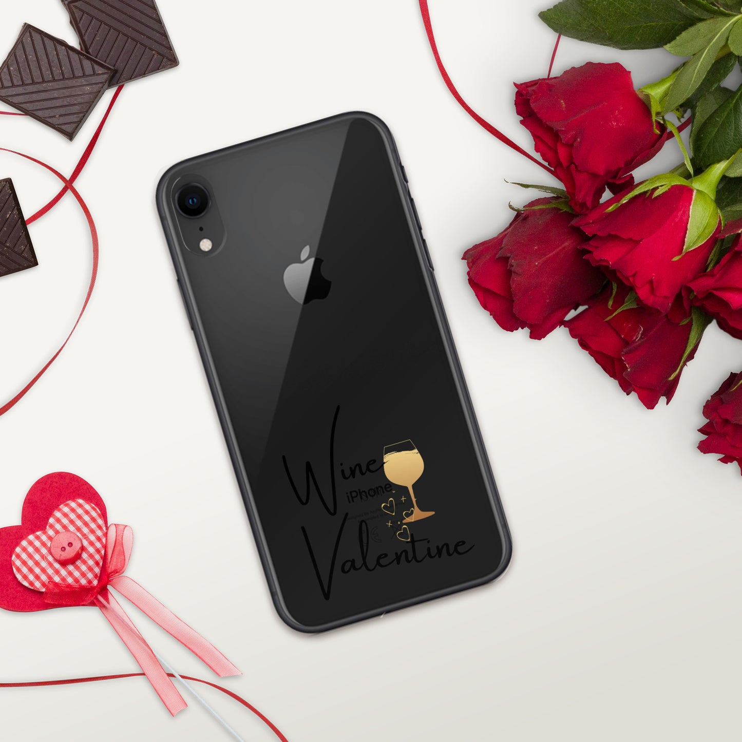 Wine is my Valentine - iPhone Case