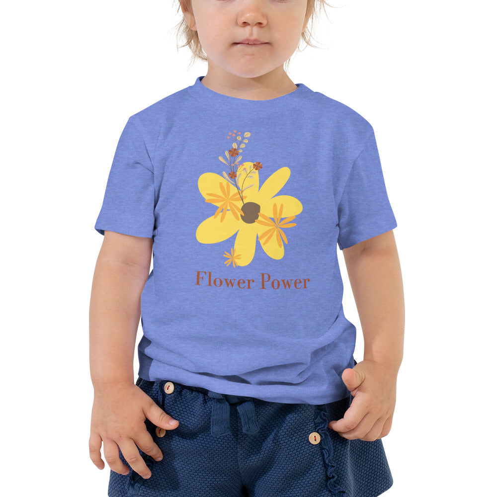 Flower Power Toddler Short Sleeve T-Shirt (Bella + Canvas)