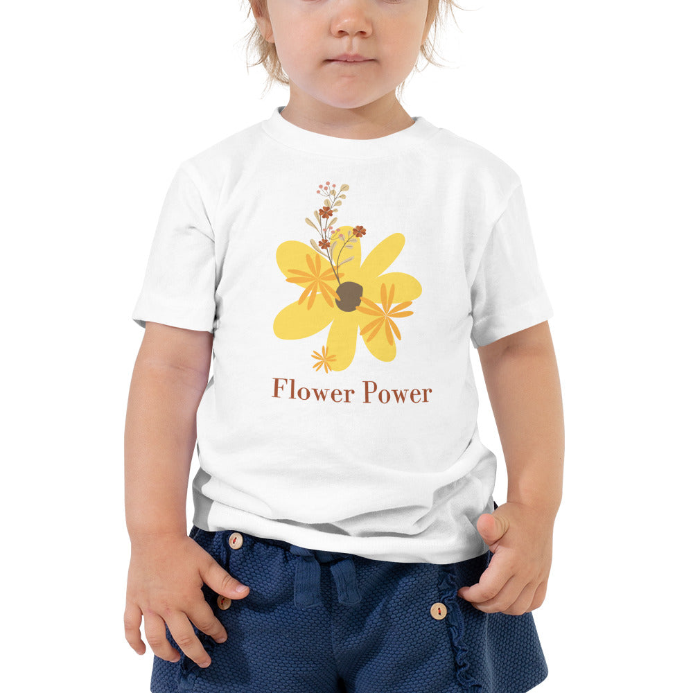 Flower Power Toddler Short Sleeve T-Shirt (Bella + Canvas)