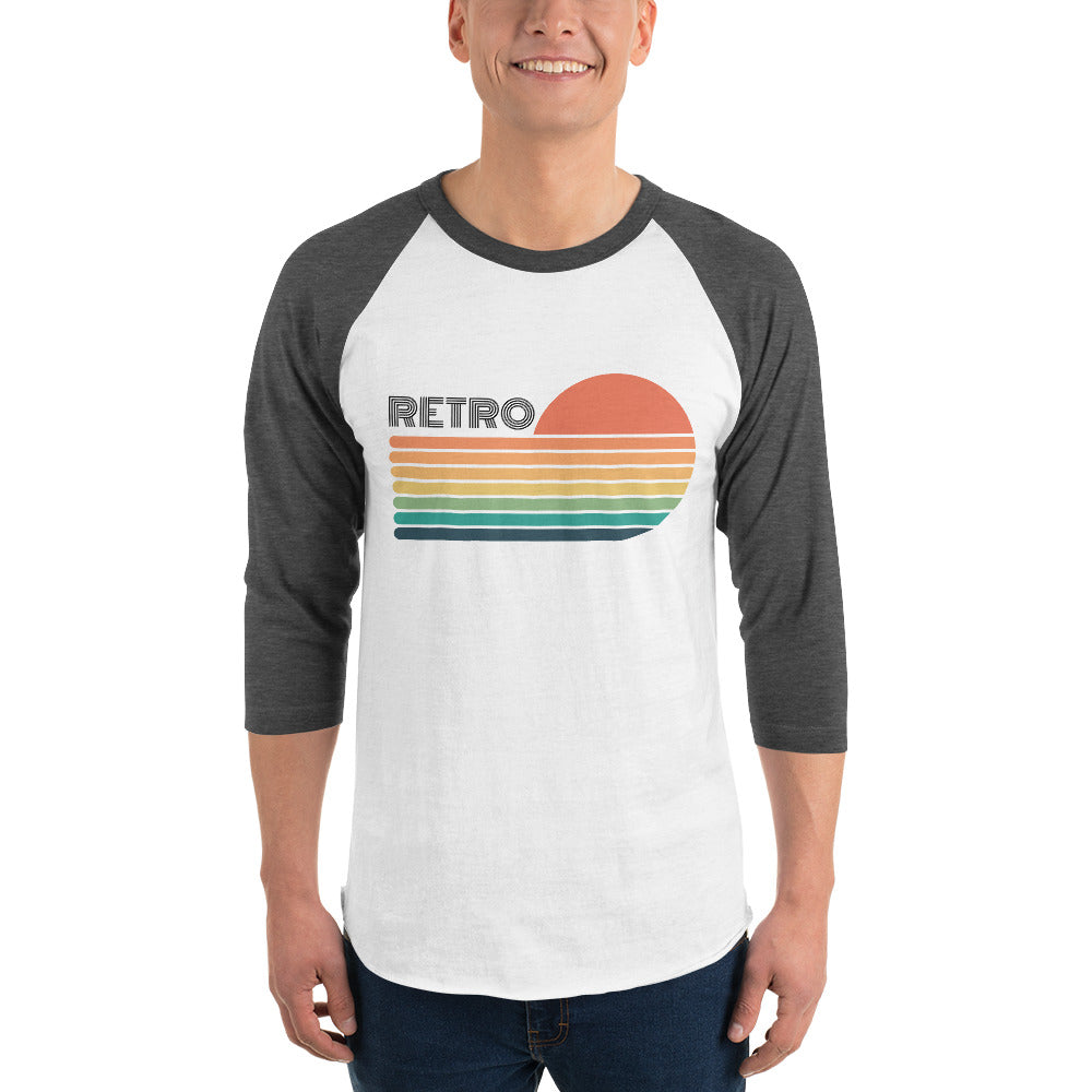 Retro Sunset 3/4 Sleeve Raglan Shirt