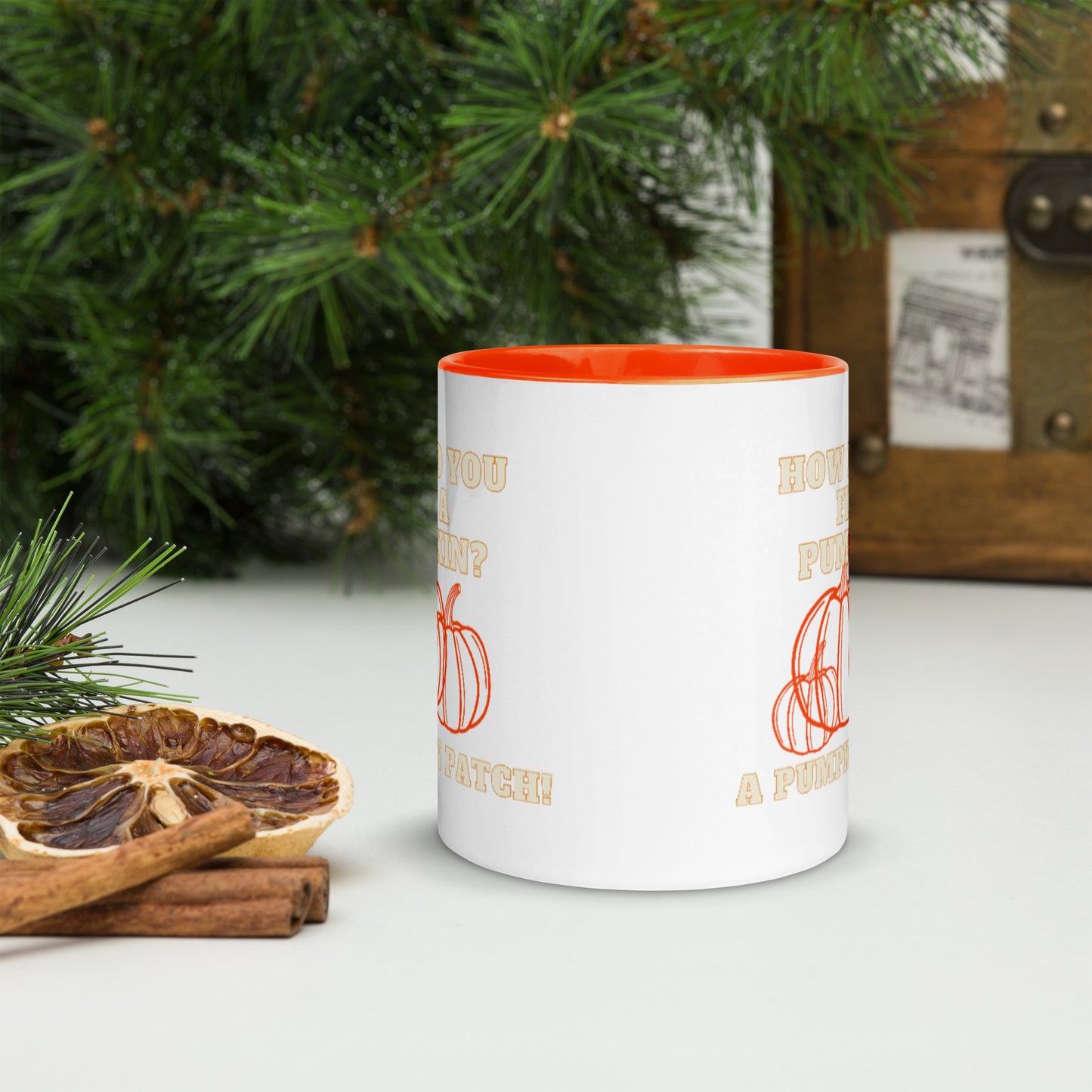 Pumpkin Joke Mug with Color Inside