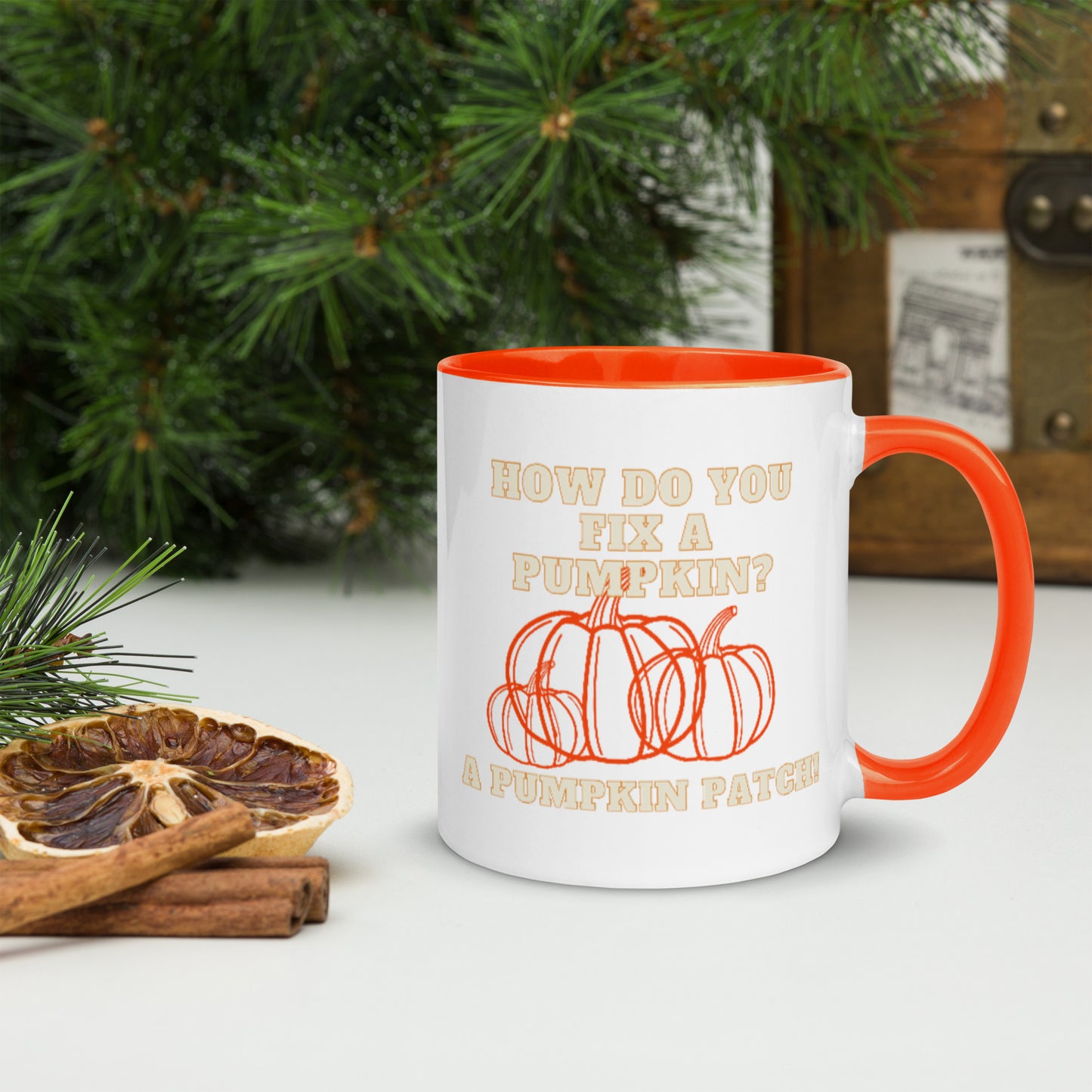 Pumpkin Joke Mug with Color Inside