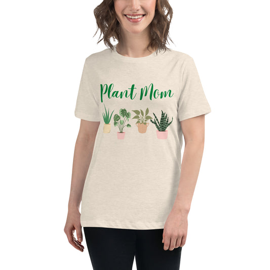 Plant Mom Women's Relaxed T-Shirt (Bella + Canvas)