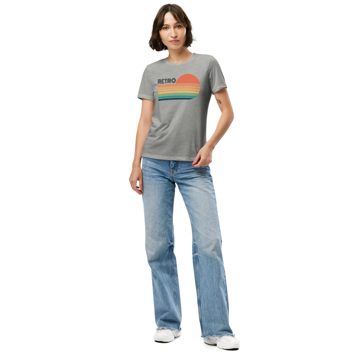 Retro Sunset Women’s Relaxed Tri-Blend T-Shirt (Bella + Canvas)