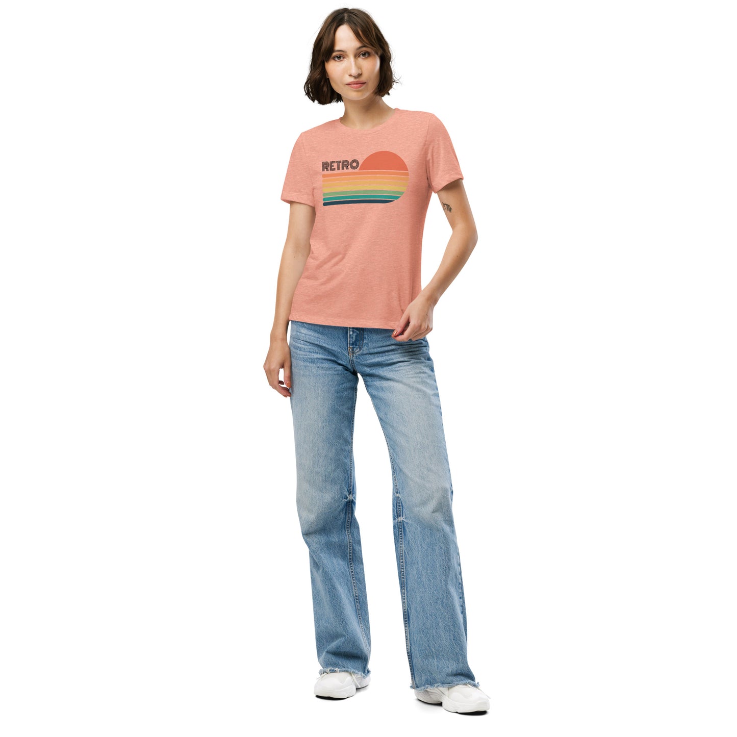 Retro Sunset Women’s Relaxed Tri-Blend T-Shirt (Bella + Canvas)